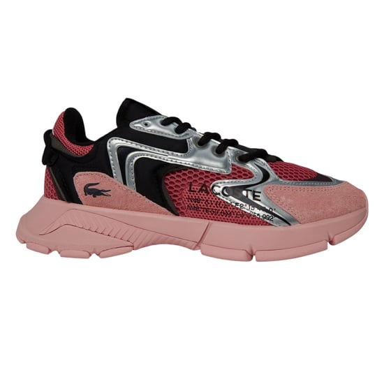 Lacoste Dames L003 Neo-leer, stevige platte sneakers (Bloemenroze) - Image 1