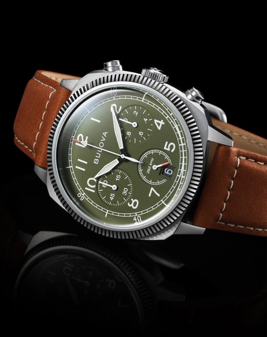 Bulova Military Vwi Special Edition Men's Brown Watch 96B482 - Image 5