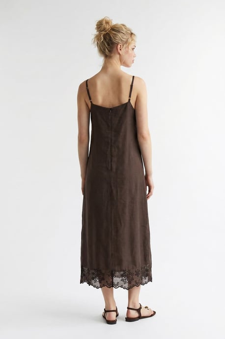 Geborduurd A-Lijn Midi Slipdress - Image 4