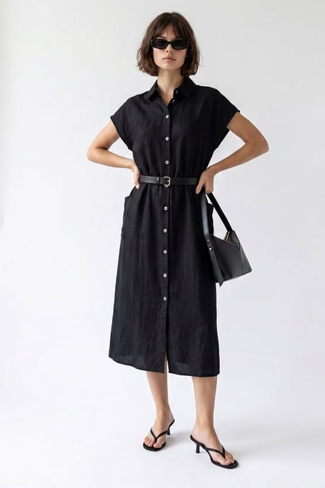 Geveste Midi Overhemdjurk - Image 2
