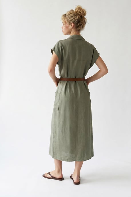 Geveste Midi Overhemdjurk - Image 5