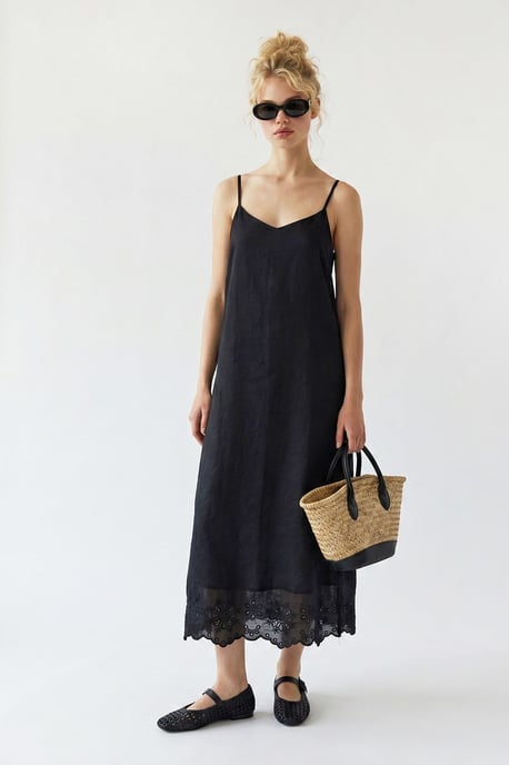 Geborduurde A-Lijn Midi Slipdress - Image 2