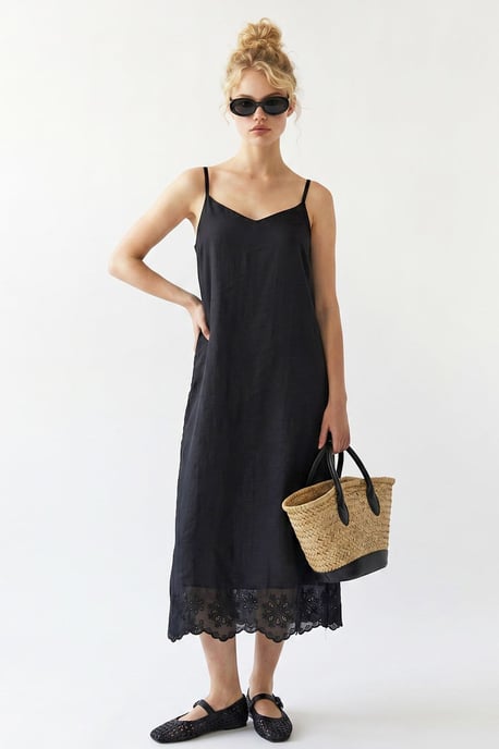 Geborduurde A-Lijn Midi Slipdress - Image 3