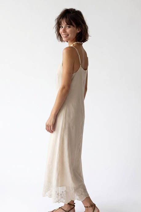 Geborduurde A-lijn Midi Slipdress - Image 5