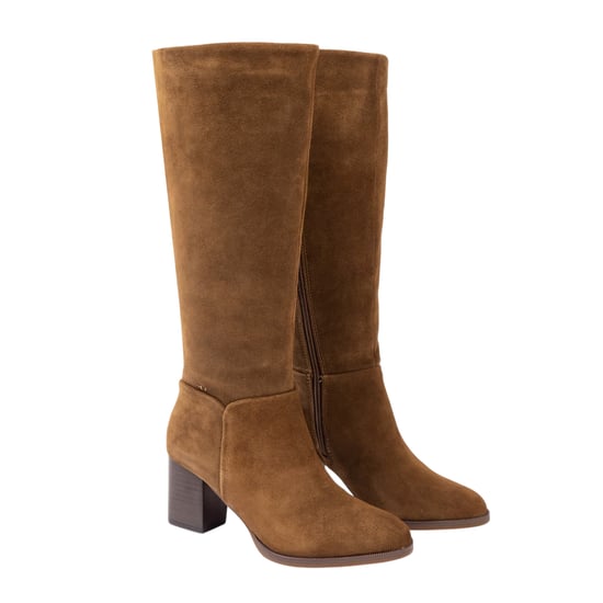 Biba Kniehoge suède laarzen voor dames (Bruin) - Image 3