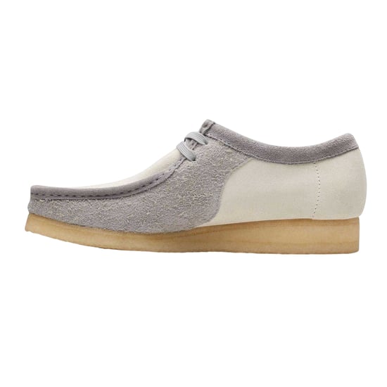 Clarks Originals Mens Wallabee Suede Shoes (Grey) - Image 3