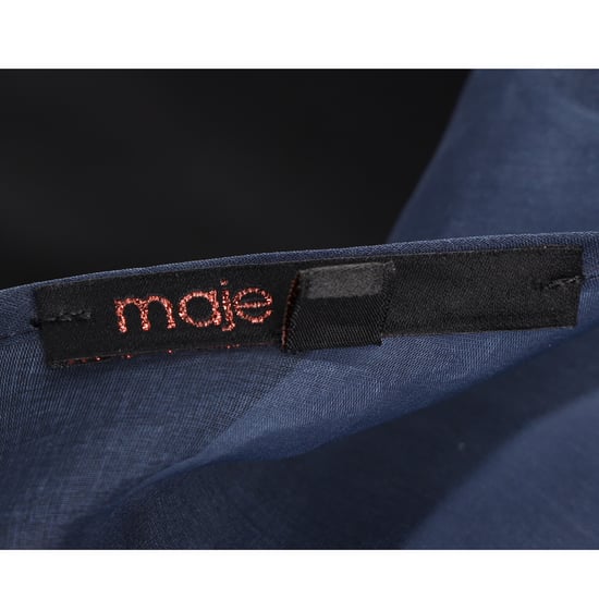 Maje Plisserad Ärmlös Miniklänning i Svart Polyester - Image 3