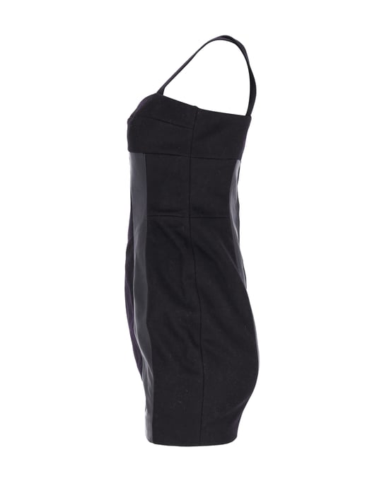 Joseph Panel Corsetjurk in zwarte wol en leer - Image 2