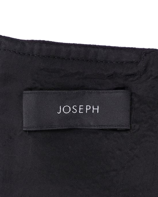 Joseph Panel Corsetjurk in zwarte wol en leer - Image 4