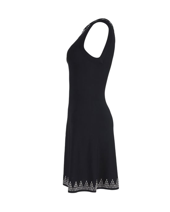 Alaia mouwloze, versierde fit-and-flare jurk in zwarte viscose - Image 2