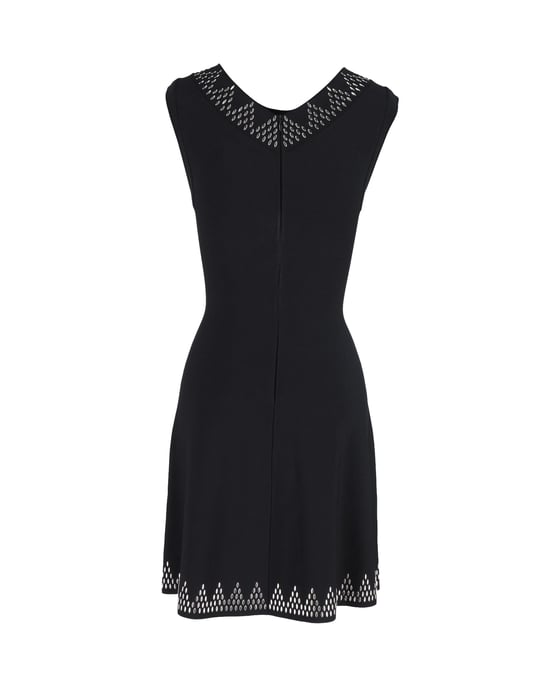 Alaia mouwloze, versierde fit-and-flare jurk in zwarte viscose - Image 3