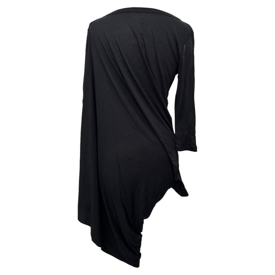 Rick Owens mini-jurk met lange mouwen en draperie in zwarte viscose - Image 3