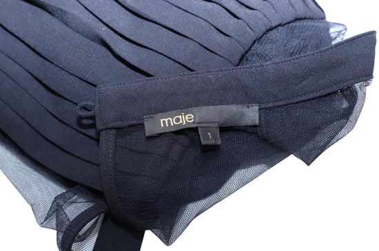 Maje Remia minijurk van zwart polyester - Image 4