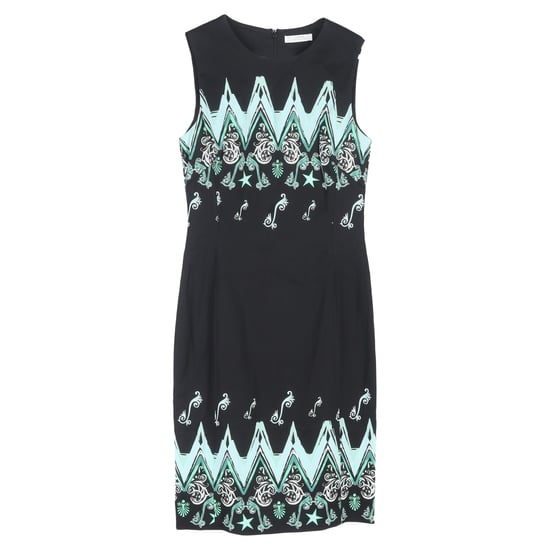 Versace Collection – Mönstrad miniklänning i Cady-modell i svart viskos - Image 1