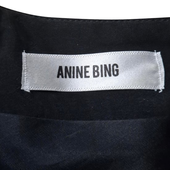 Anine Bing mini-jurk met V-hals in zwarte zijde - Image 3