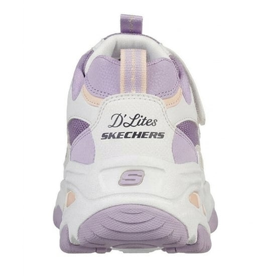 Skechers D´Lites 4.0 sportschoenen met dikke zool voor dames (Wit/Lavendel) - Image 2