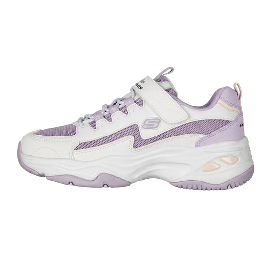 Skechers D´Lites 4.0 sportschoenen met dikke zool voor dames (Wit/Lavendel) - Image 3