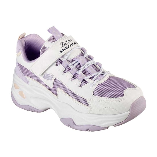Skechers D´Lites 4.0 sportschoenen met dikke zool voor dames (Wit/Lavendel) - Image 6