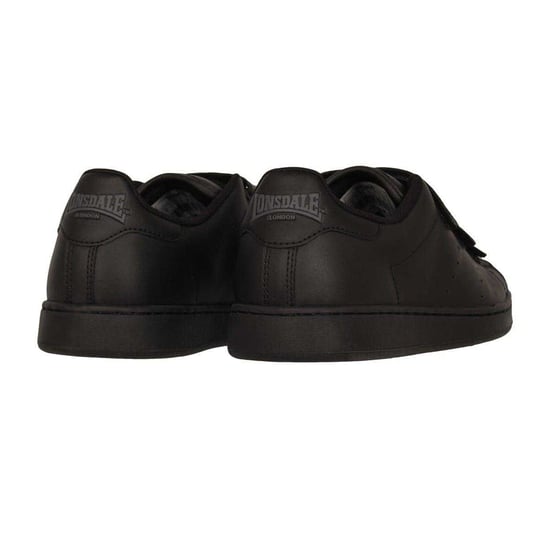 Lonsdale Mens Leyton Triple Strap Flat Trainers (Black/Black) - Image 2