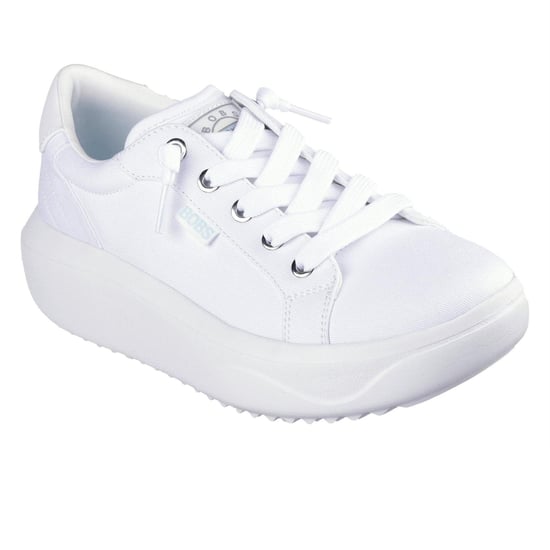 Skechers Popupsmax canvas platformschoenen voor dames (Wit) - Image 4