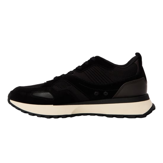 Boss Mens Jonah Run Leather Trainers (Black) - Image 2