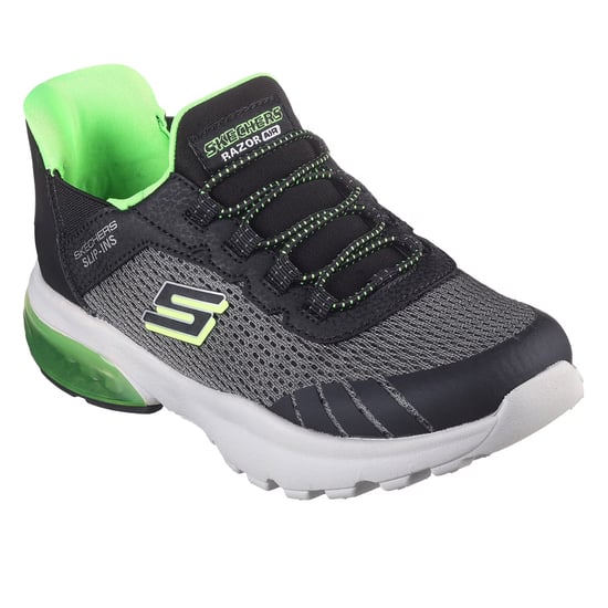 Skechers Barn Razor Air - Hyper-Brisk Slip-In Sneakers (Kolgrå/Svart) - Image 5
