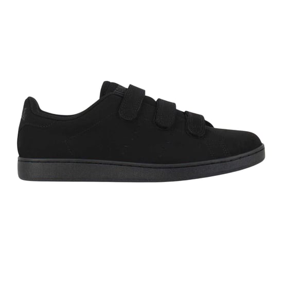 Lonsdale Mens Leyton Triple Strap Flat Trainers (Black) - Image 1