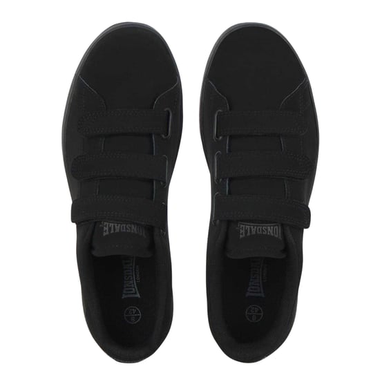 Lonsdale Mens Leyton Triple Strap Flat Trainers (Black) - Image 3