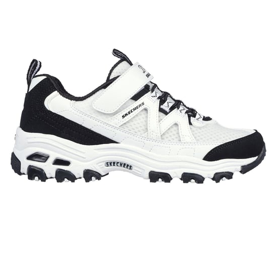 Skechers DLites Chunky Flat-sneakers för barn (Vit/Svart) - Image 1