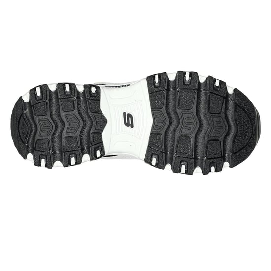 Skechers DLites Chunky Flat-sneakers för barn (Vit/Svart) - Image 4