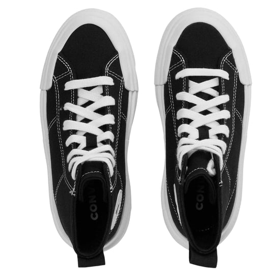 Converse Chuck Taylor-sneakers met plateauzool en hoge schacht voor kinderen (Zwart, Wit) - Image 3