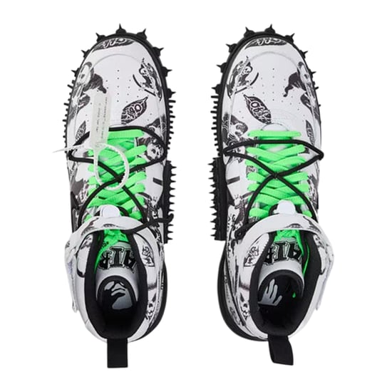 Nike Womens/Ladies Air Force 1 Graphic Print Leather Shoes (White/Black) - Image 3