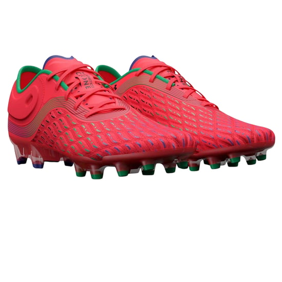 Under Armour Clone Magnetico Elite voetbalschoenen voor dames, voor harde ondergrond (Rood, Groen, Zwart) - Image 4