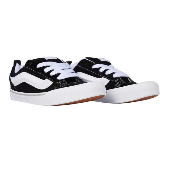Vans Childrens/Kids Knu Skool Leather Trainers (Black/White) - Image 4