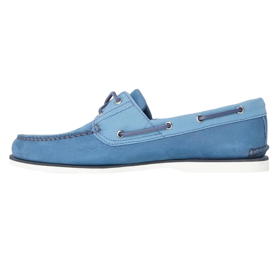 Timberland Klassieke platte bootschoenen voor heren van contrasterend leer (Donkerblauw) - Image 2