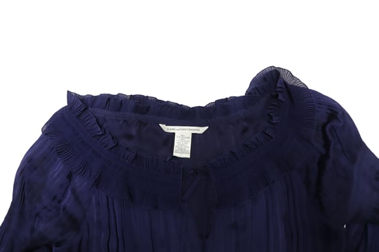 Nieuwe accordeonjurk van Diane Von Furstenberg in blauw polyester. - Image 6