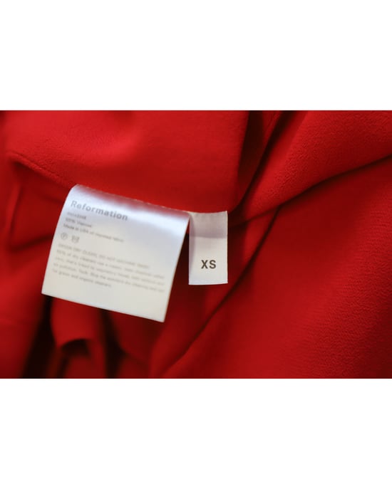 Reformation Wrap Dress i röd viskos - Image 6