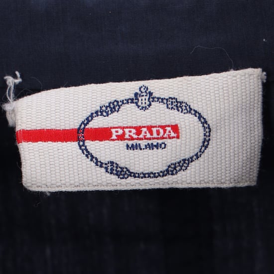 Prada midi-jurk met riem in marineblauw katoen - Image 4
