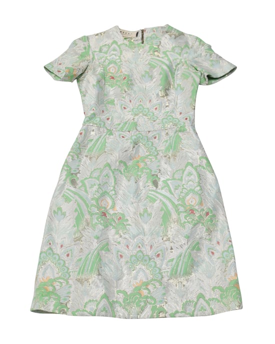 Marni Wintereditie 2012 Brokaat Minijurk in Groen Polyester - Image 1