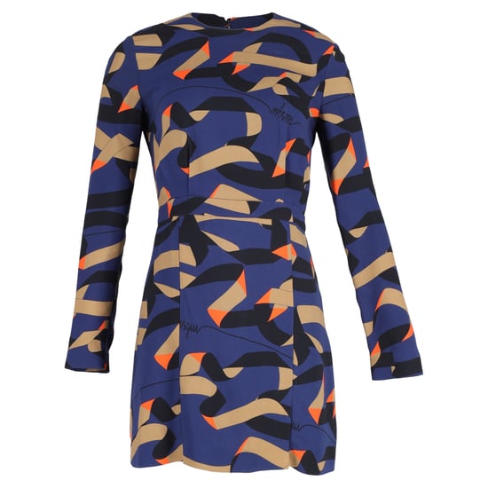 MSGM bedrukte mini-jurk van polyester in blauw. - Image 1