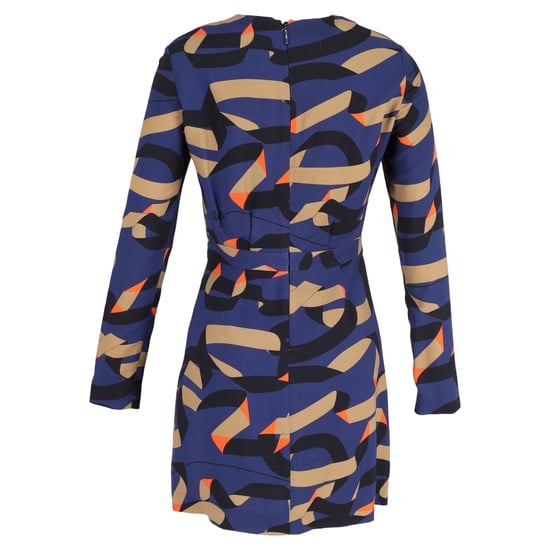 MSGM bedrukte mini-jurk van polyester in blauw. - Image 3