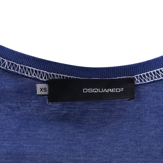 Dsquared2 mouwloze midi-jurk van blauw katoen - Image 4