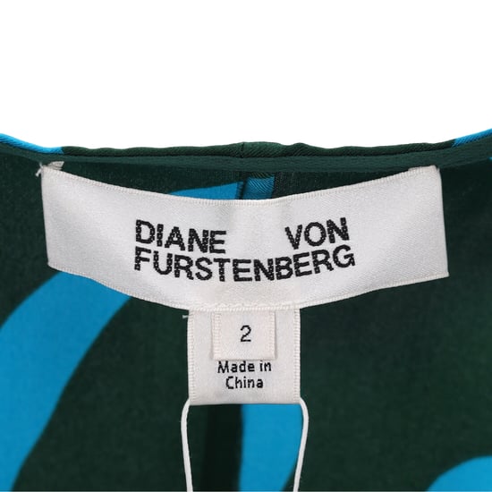 Diane von Furstenberg wikkeljurk van groene zijde - Image 4