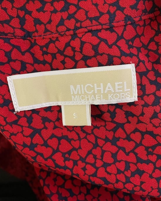 Michael Michael Kors hjärtmönsterklänning i röd polyester - Image 3