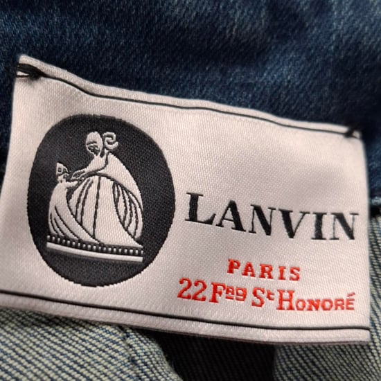 Lanvin mini-jurk met één schouder in blauwe denim - Image 3