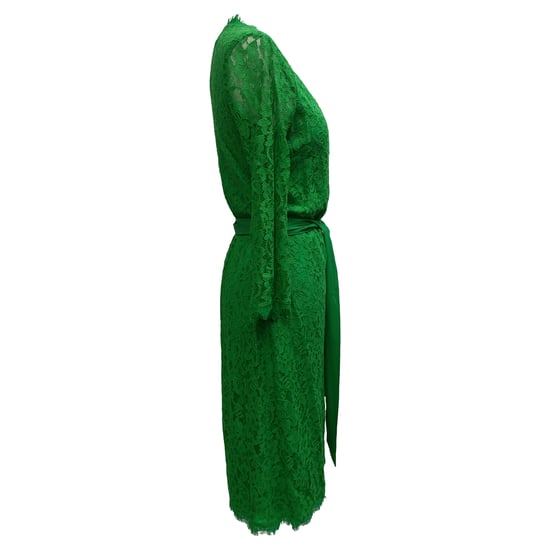Diane von Furstenberg Julianna wikkeljurk in groene zijde - Image 2