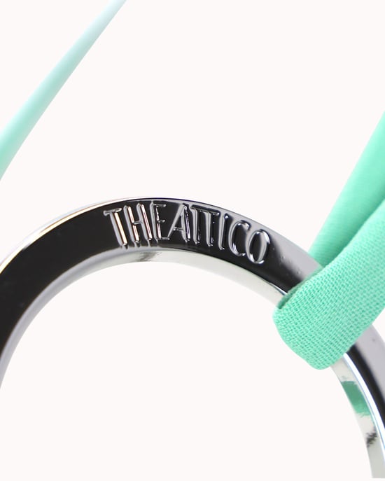De Attico strappy midi-jurk in groene viscose. - Image 4