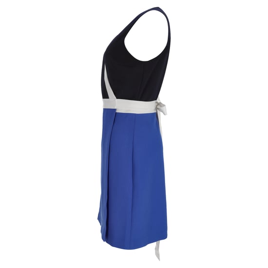 Diane Von Furstenberg Gracie Bow Wrap Mini Dress in Blue Viscose - Image 2