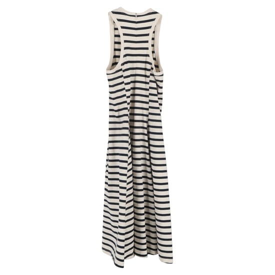 T Alexander McQueen gebreide gestreepte midi-jurk in blauwe wol - Image 2