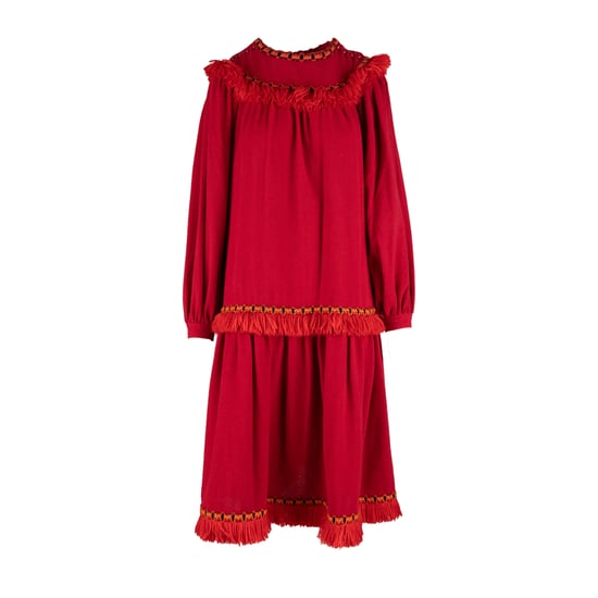 Yves Saint Laurent Vintage Smock dress with Fringe - '70s - Image 1
